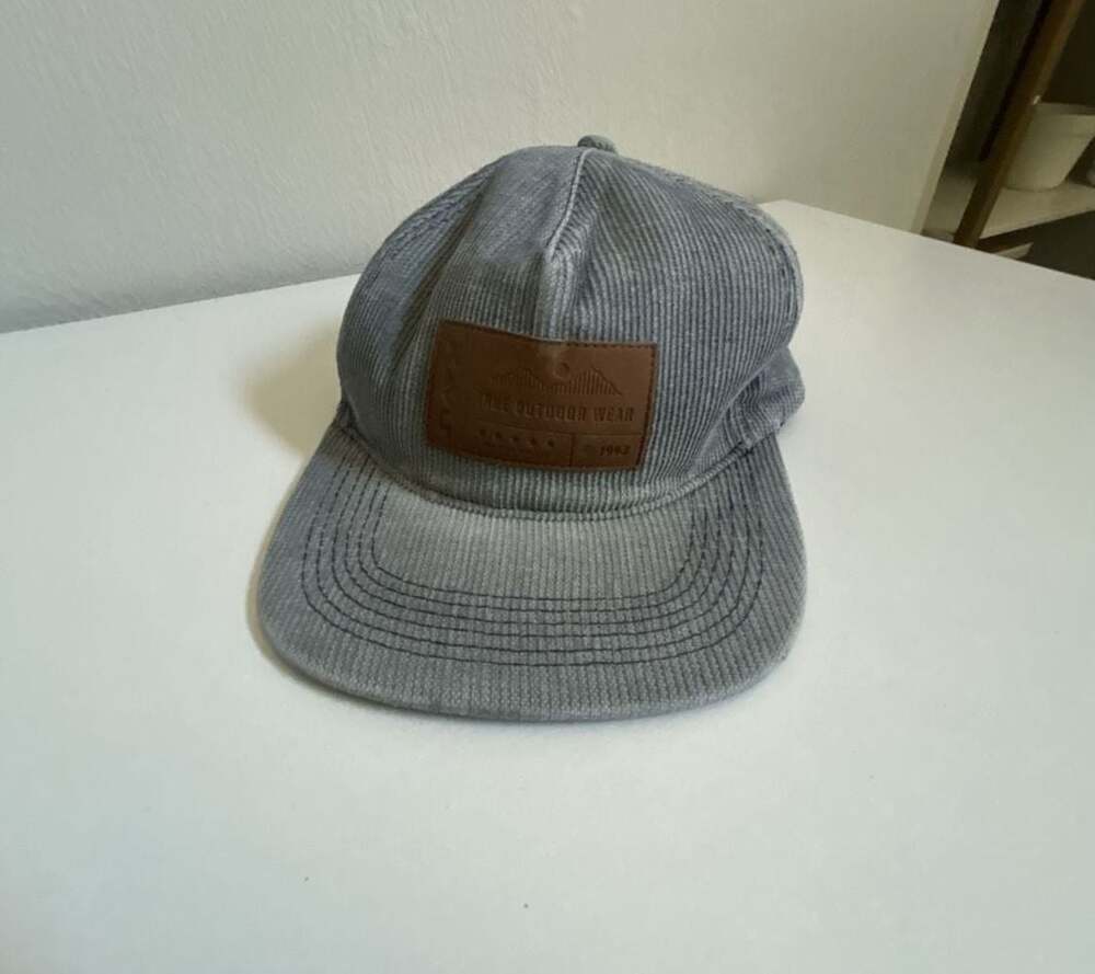 KAVU Corduroy Snapback Hat with Leather Logo Patch